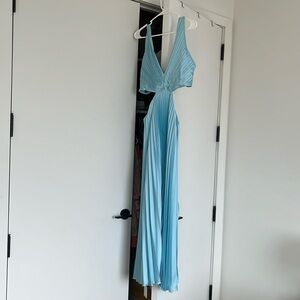 Abercrombie Women's - Satin Pleated Cutout Maxi Dress (Size XL)